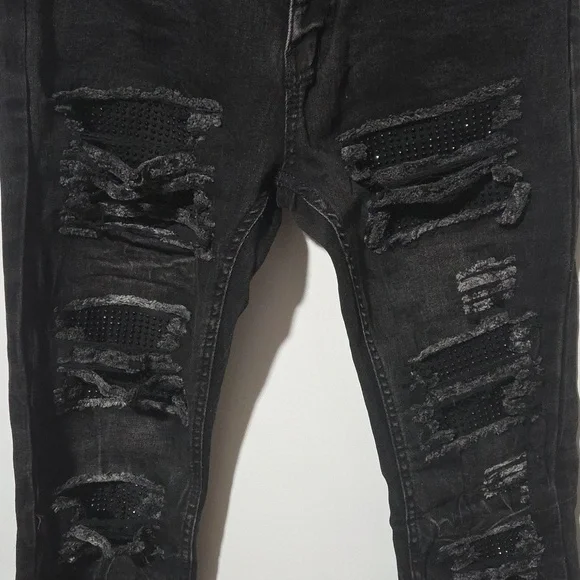 Waimea Black Wash Distressed Skinny Jeans - Picture 7 of 8